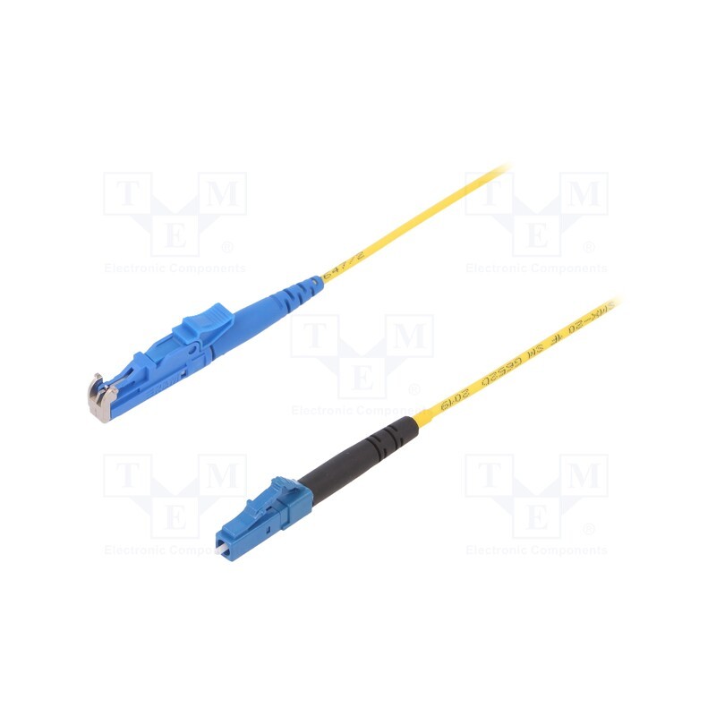 1 pcs x FIBRAIN - G-LC-E2-S-005.0-SX-D-18-Y - Fiber patch cord, E2/UPC,LC/UPC, 5m, Optical fiber: 9/125um, Gold