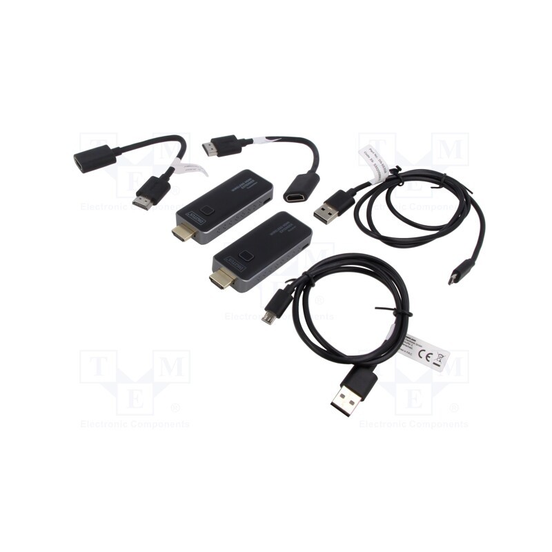 1 pcs x DIGITUS - DS-55318 - HDMI extender, wireless,HDCP 1.3,HDMI 1.4, black, 50m