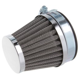 Motorcycle conical air filter, chrome, large, 50mm