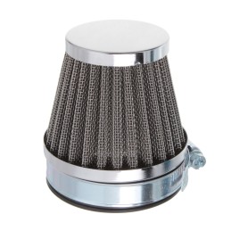 Motorcycle conical air filter, chrome, large, 50mm