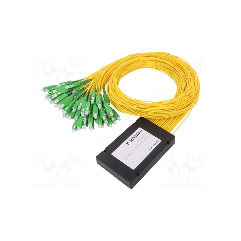 1 pcs x FIBRAIN - FPLC-G0-2-164-20-1-3-X1-8-SCA-SCA - Transition: splitter, SC/APC,both sides, Input: SC/APC, Gold