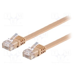 1 pcs x Goobay - 95885 - Patch cord, U/UTP, 6, stranded, Cu, PVC, light brown, 20m, 32AWG
