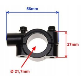 Mounting bracket, mirror clamp, left thread M10 2x