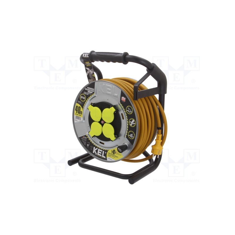 1 pcs x KEL - W-99276 - Extension lead, 3G2.5mm2, reel,with non-rotating sockets, 40m