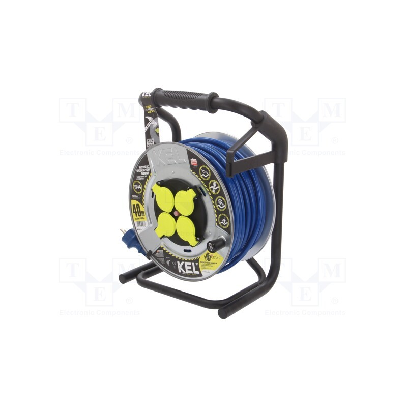 1 pcs x KEL - W-99275 - Extension lead, 3G2.5mm2, reel,with non-rotating sockets, PUR