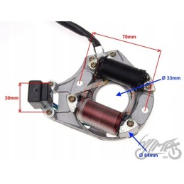 Barton Ranger Mocca 2-coil stator magneto
