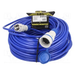 1 pcs x KEL - W-99191 - Extension lead, 3x2.5mm2, Sockets: 1, PUR, blue, 50m, 16A