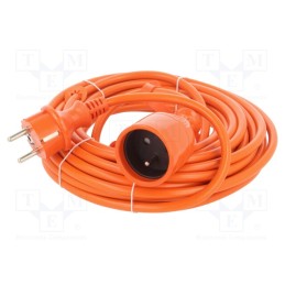 1 pcs x KEL - W-96983 - Extension lead, 3x1.5mm2, Sockets: 1, PVC, orange, 10m, 16A