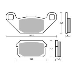 Linhai adly cpi gold reinforced pads