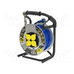 1 pcs x KEL - W-99459 - Extension lead, 3x1.5mm2, reel,with non-rotating sockets, PUR