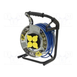 1 pcs x KEL - W-99467 - Extension lead, 3x1.5mm2, reel,with non-rotating sockets, PUR