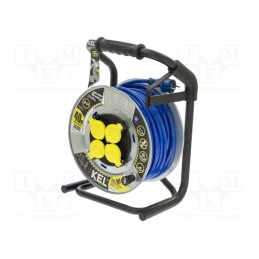 1 pcs x KEL - W-99463 - Extension lead, 3x2.5mm2, reel,with non-rotating sockets, PUR