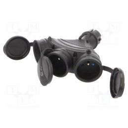 1 pcs x KEL - W-01154 - Power splitter, Sockets: 3, 16A, EXTREM, black