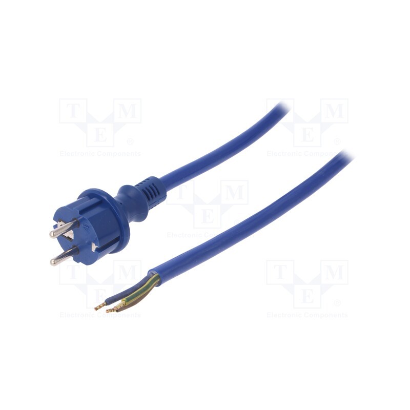 1 pcs x PLASTROL - W-98454 - Cable, 3x2.5mm2, CEE 7/7 (E/F) plug,wires,SCHUKO plug, rubber