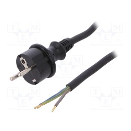 1 pcs x PLASTROL - W-97498 - Cable, 3x1.5mm2, CEE 7/7 (E/F) plug,wires,SCHUKO plug, rubber