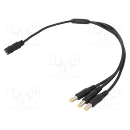 1 pcs x SUNNY - CSJ2155ST3P2155SR03 - Cable, 2x0.5mm2, DC 5,5/2,1 plug x3,DC 5,5/2,1 socket, straight