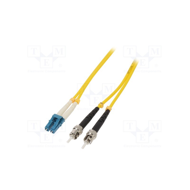 1 pcs x QOLTEC - 54070 - Fiber patch cord, LC/UPC,ST/UPC, 5m, Optical fiber: 9/125um, LSZH