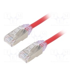 1 pcs x PANDUIT - STP28X1MRD - Patch cord, F/UTP,TX6A-28™, 6a, solid, Cu, LSZH, red, 1m, 28AWG