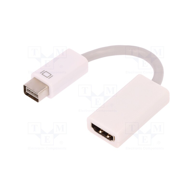 1 pcs x QOLTEC - 50519 - Adapter, DVI mini plug,HDMI socket, 150mm, white