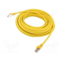 1 pcs x GEMBIRD - PP6A-LSZHCU-Y-20M - Patch cord, S/FTP, 6a, solid, Cu, LSZH, yellow, 20m, 27AWG