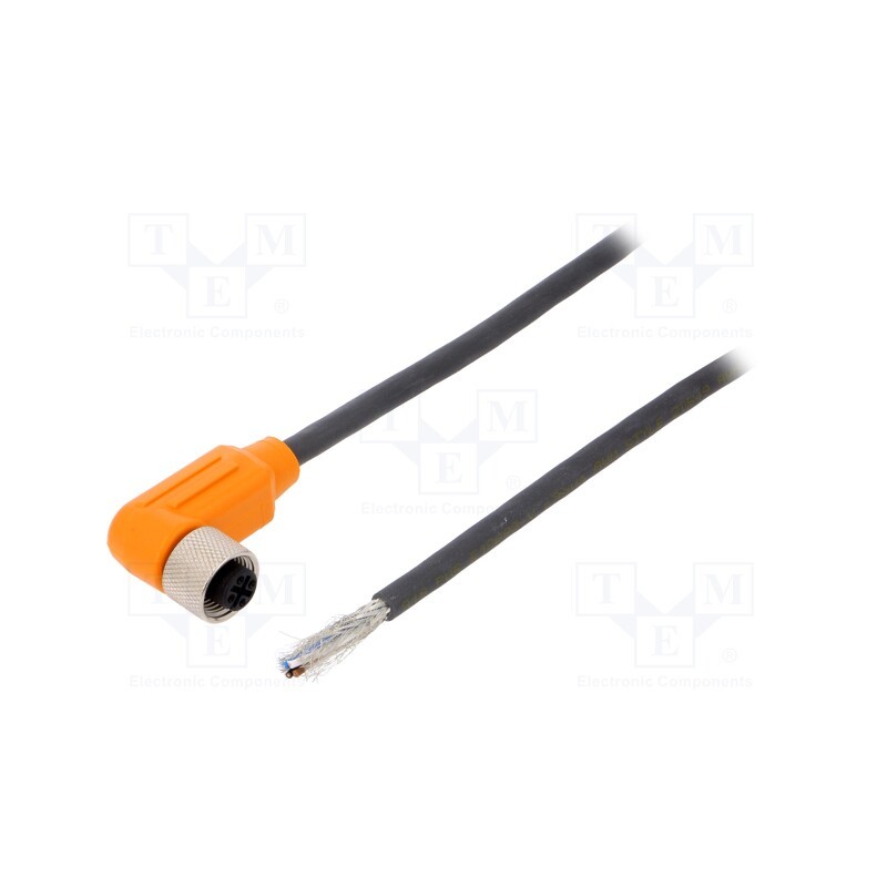 1 pcs x LUMBERG AUTOMATION - RKWTS 4-288/5 M - Connection lead, M12, PIN: 4, angled, 5m, plug, 240VAC, 4A, -25÷80°C