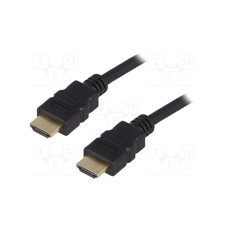 1 pcs x QOLTEC - 50407 - Cable, HDMI 1.4, HDMI plug,both sides, PVC, 2m, black, black