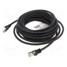 1 pcs x Goobay - 61097 - Patch cord, S/FTP, Cat 8.1, stranded, Cu, LSZH, black, 7.5m, 26AWG