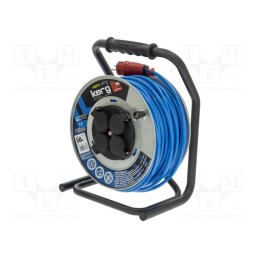 1 pcs x KERG - W2176 - Extension lead, 3x1.5mm2, reel, Sockets: 4, PUR, blue, 50m, 16A