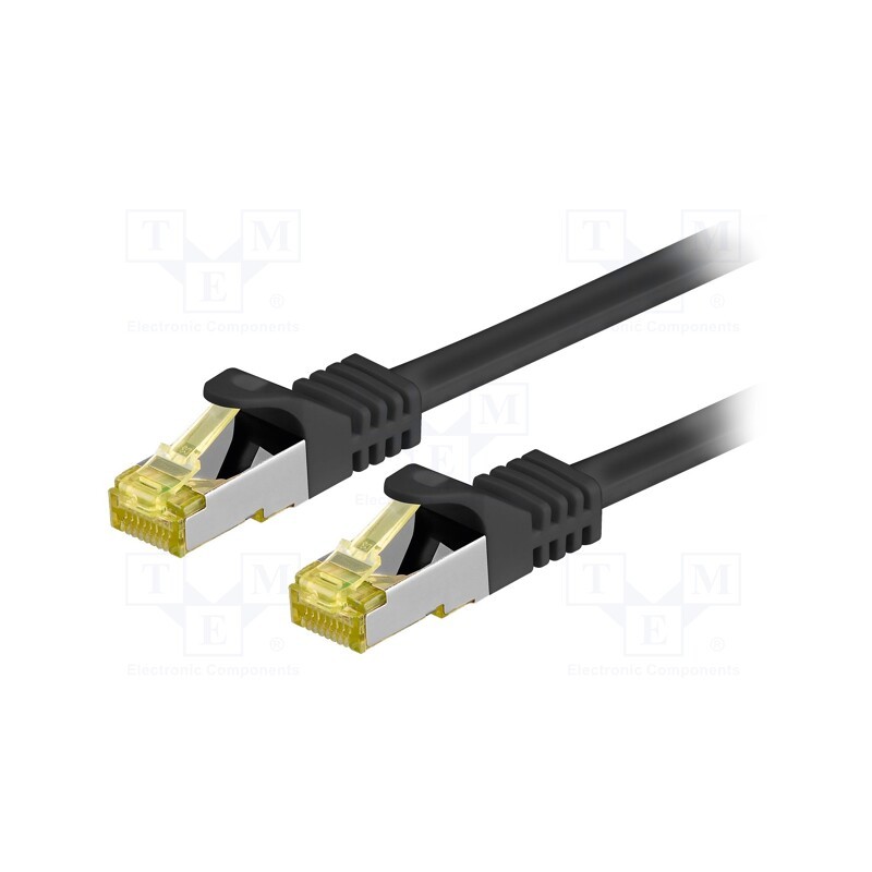 1 pcs x Goobay - 91635 - Patch cord, S/FTP, 6a, stranded, Cu, LSZH, black, 7.5m, 26AWG