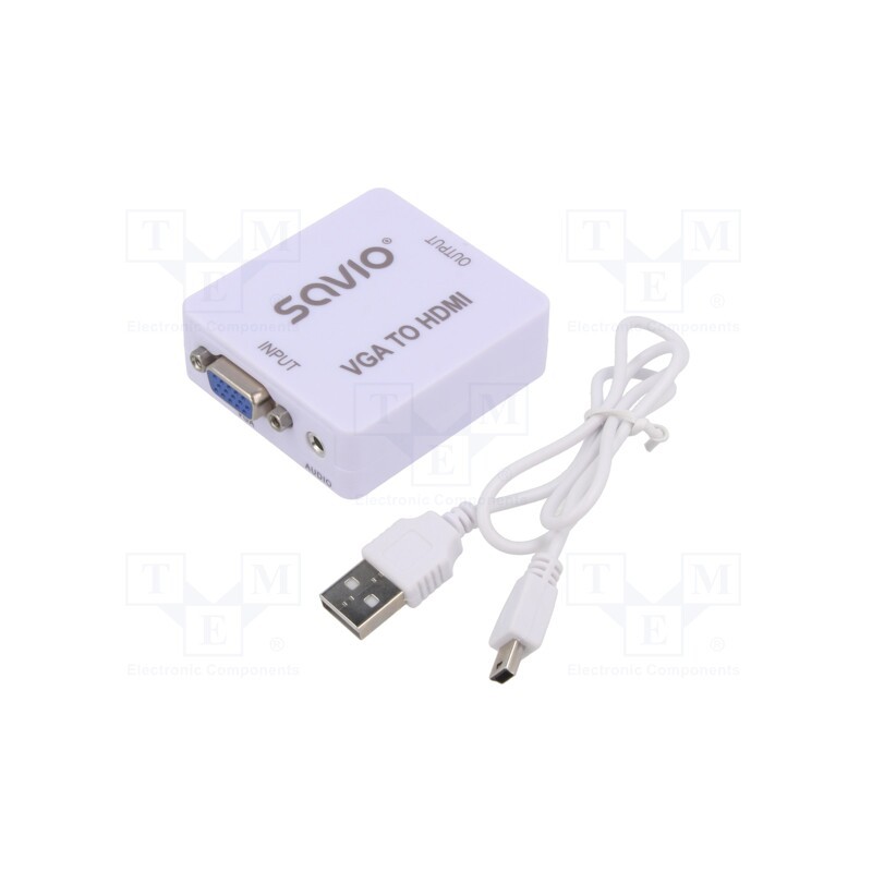 1 pcs x SAVIO - SAVKABELCL-110 - Converter, white, Features: works with FullHD, 1080p
