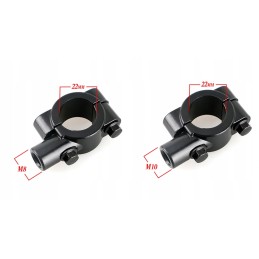 Handlebar clamp, mirror mount, m8, m10