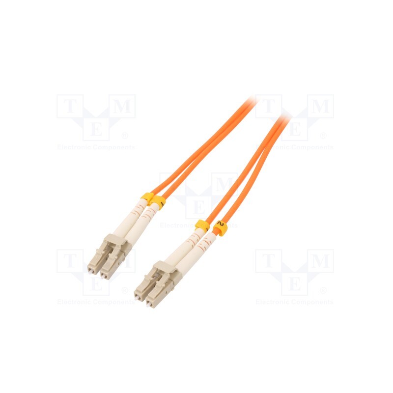 1 pcs x QOLTEC - 50463 - Fiber patch cord, OM2, LC/UPC,both sides, 5m, LSZH, orange