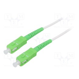1 pcs x Goobay - 59597 - Fiber patch cord, OS2, SC/APC,both sides, 5m, LSZH, white
