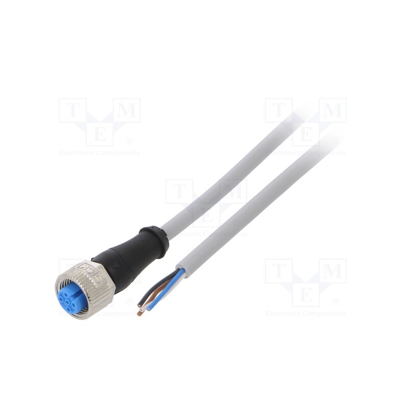 1 pcs x SICK - YF2A14-050VB3XLEAX - Connection lead, M12, PIN: 4, straight, 5m, plug, 250VAC, 4A, IP67