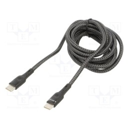 1 pcs x SAVIO - SAVKABELCL-151 - Cable, Power Delivery (PD),USB 2.0, USB C plug,both sides, 2m