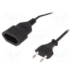 1 pcs x LOGILINK - CP123 - Extension lead, Sockets: 1, black, 2m