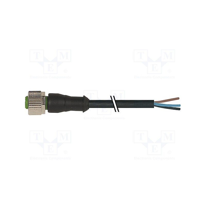 1 pcs x MURR ELEKTRONIK - 7000-12241-6350500 - Connection lead, M12, PIN: 5, straight, 5m, plug, 125VAC, 4A, PUR