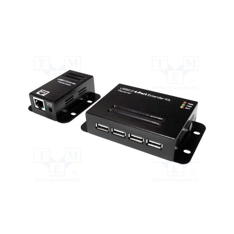 1 pcs x LOGILINK - UA0252 - USB extender, USB 2.0, black, Cat: 5e,6, 50m