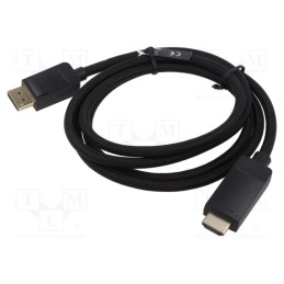 1 pcs x VENTION - HFKBG - Cable, DisplayPort 1.2,HDMI 2.0, DisplayPort plug,HDMI plug