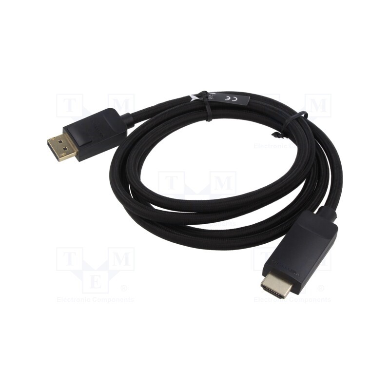 1 pcs x VENTION - HFKBG - Cable, DisplayPort 1.2,HDMI 2.0, DisplayPort plug,HDMI plug