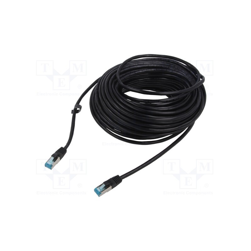 1 pcs x VENTION - VAP-B05-B2500 - Patch cord, F/UTP, 5e, stranded, Cu, PVC, black, 25m, 26AWG, shielded