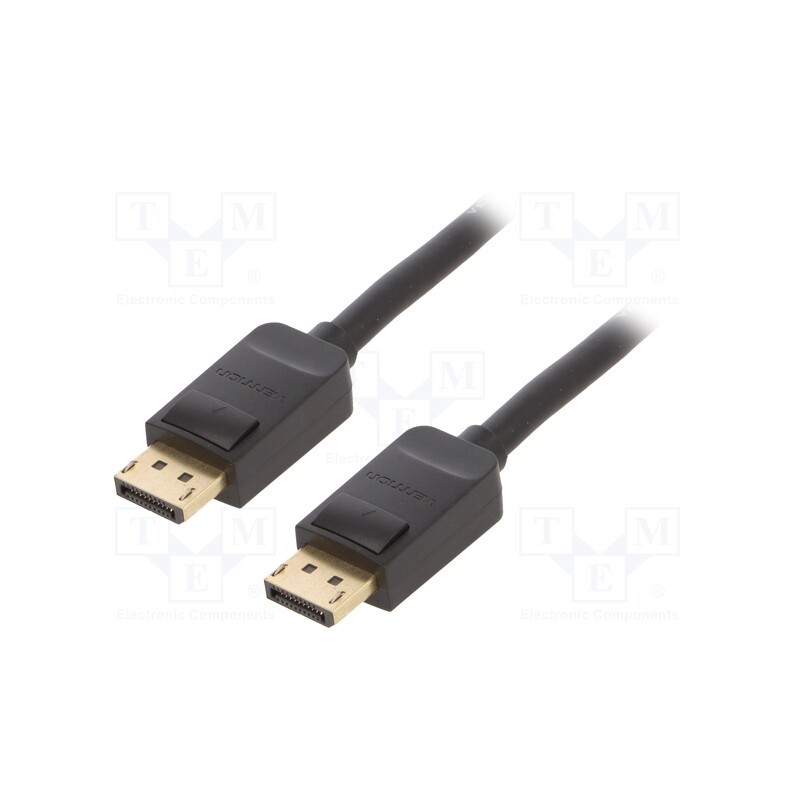 1 pcs x VENTION - HACBG - Cable, DisplayPort 1.2, DisplayPort plug,both sides, PVC, black