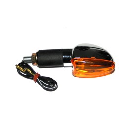 Oval chrome turn signal, right front
