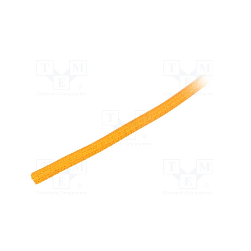 1 rol x ALPHA WIRE - GRP1301/4 ORANGE 200 FT - Polyester braid, ØBraid : 6.35mm, polyester, orange, -70÷125°C