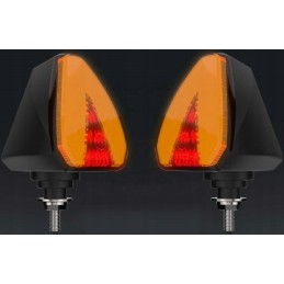 LED turn signals with rear brake light, 2 pcs, E11 approval