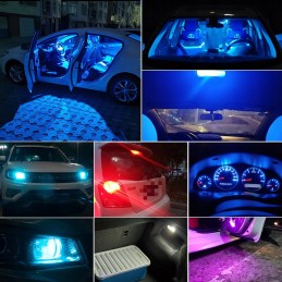 LED bulb 8smd 1210 w5w t10 blue parking light