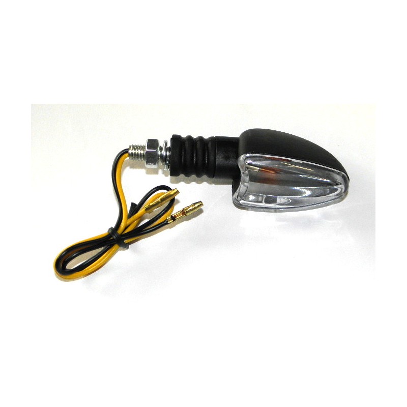 Oval turn signal, left front, for quads and motorcycles