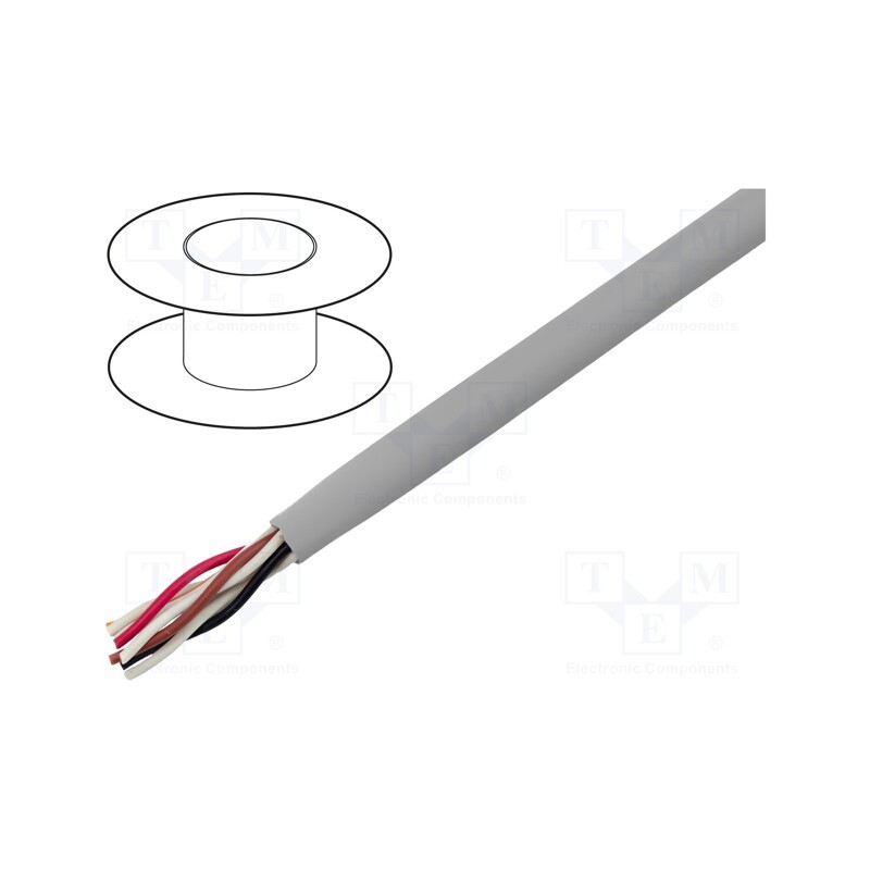 1 rol x ALPHA WIRE - 78054 SL005 - Wire, EcoCable Mini, 4x2x28AWG, unshielded, 300V, 30.5m, Cu, 100ft