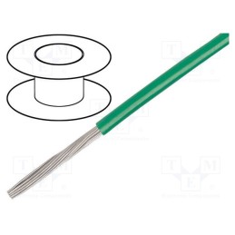 1 rol x ALPHA WIRE - 6719 GR001 - Wire, EcoGen®,EcoWire,HookUp Wire, stranded, Cu, 10AWG, MPPE, 600V