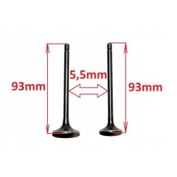 Intake and exhaust head valves for atv 125cc quad bike